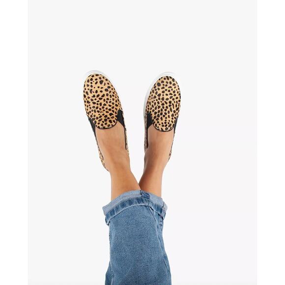 Women's Chatelles Paris Bohemian Leo Savannah Cheetah Print Fur Slip Ons size 40 - Picture 1 of 4